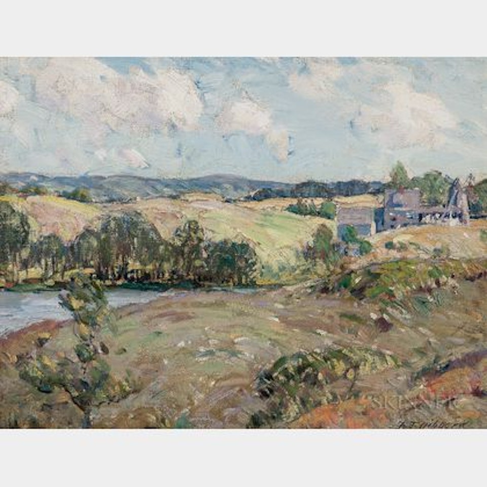 Summer Landscape with Farm in the Distance by Aldro Thompson Hibbard
