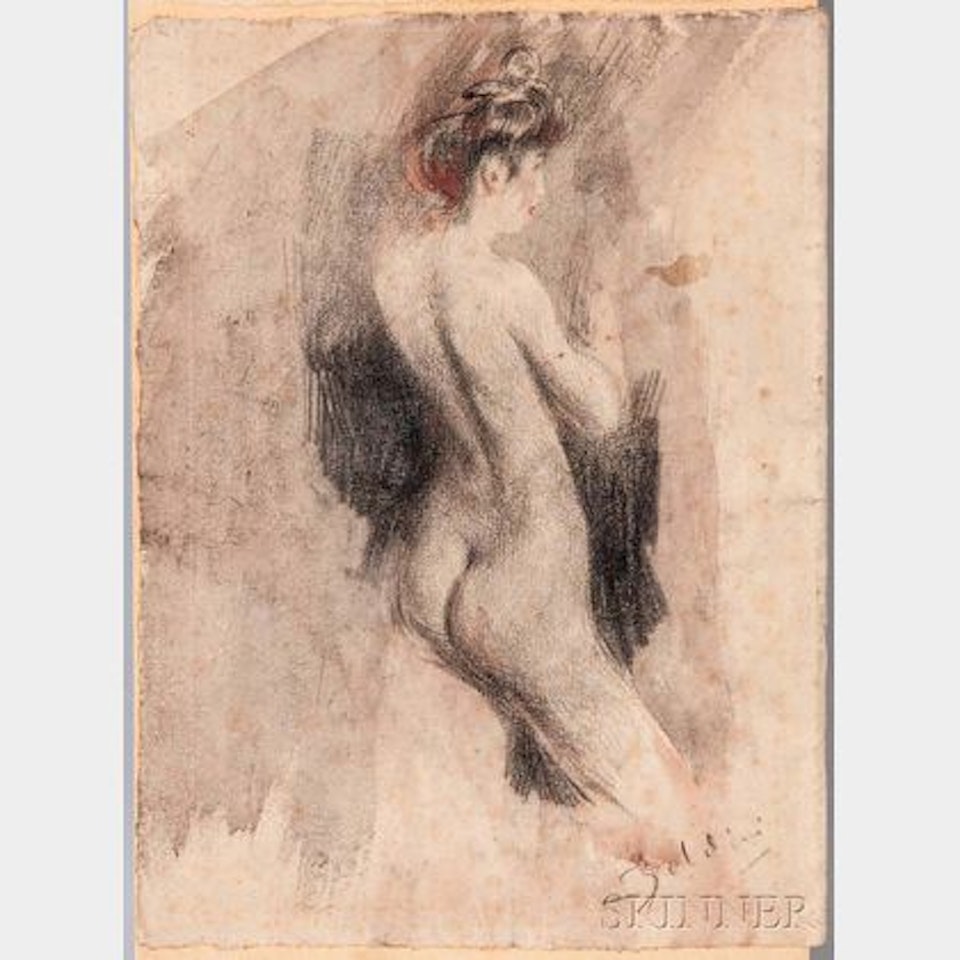 Study of a Standing Nude, Said to be the Model "Dora." by Giovanni Boldini