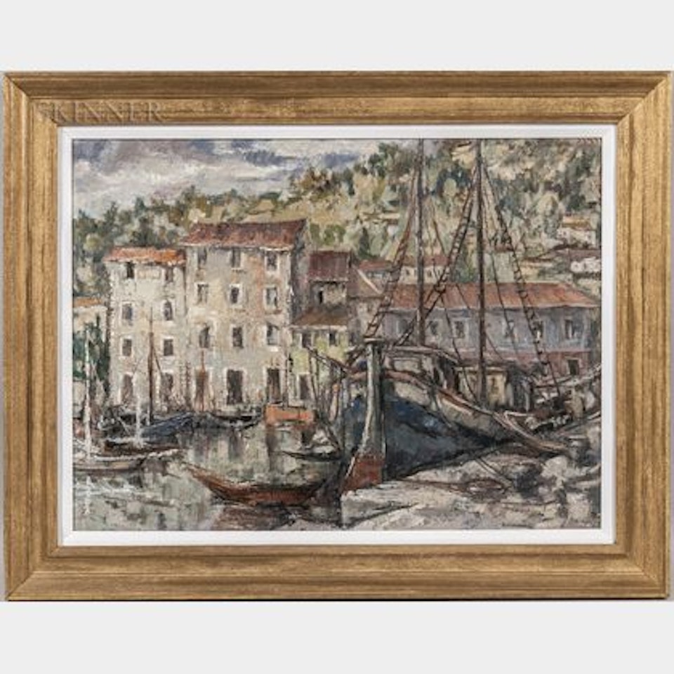 Docked Boats by Continental School