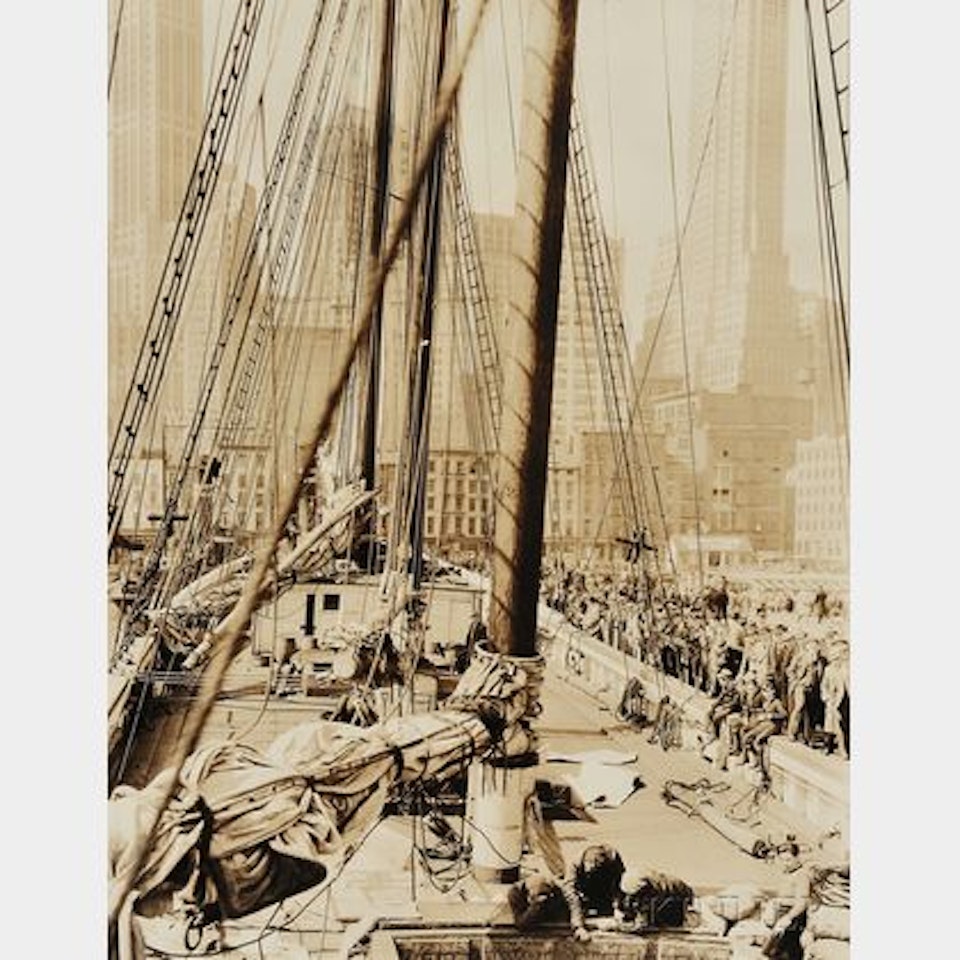 "Theoline, " Pier # 11 or 12, East River by Berenice Abbott