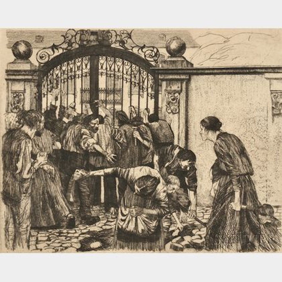 Two Plates from Ein Weberaufstand; Sturm; Ende by Kathe Kollwitz