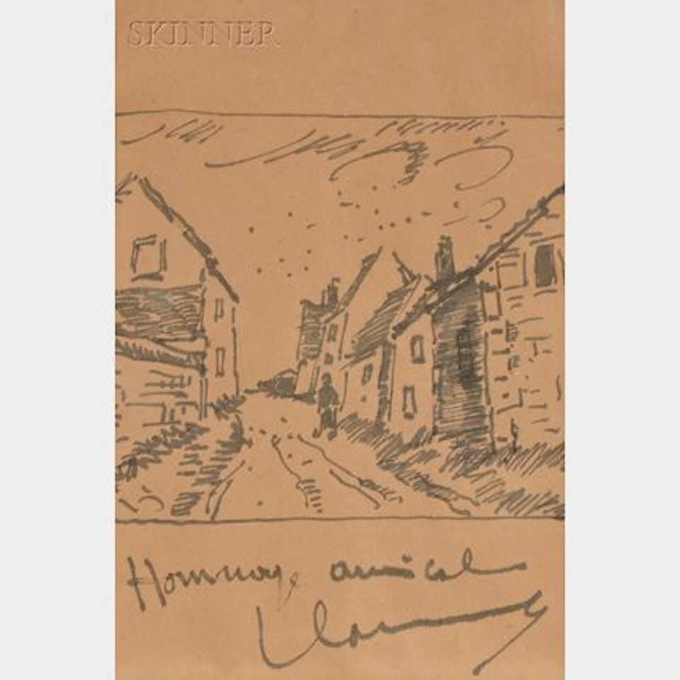 Sketch of a Village Street by Maurice de Vlaminck