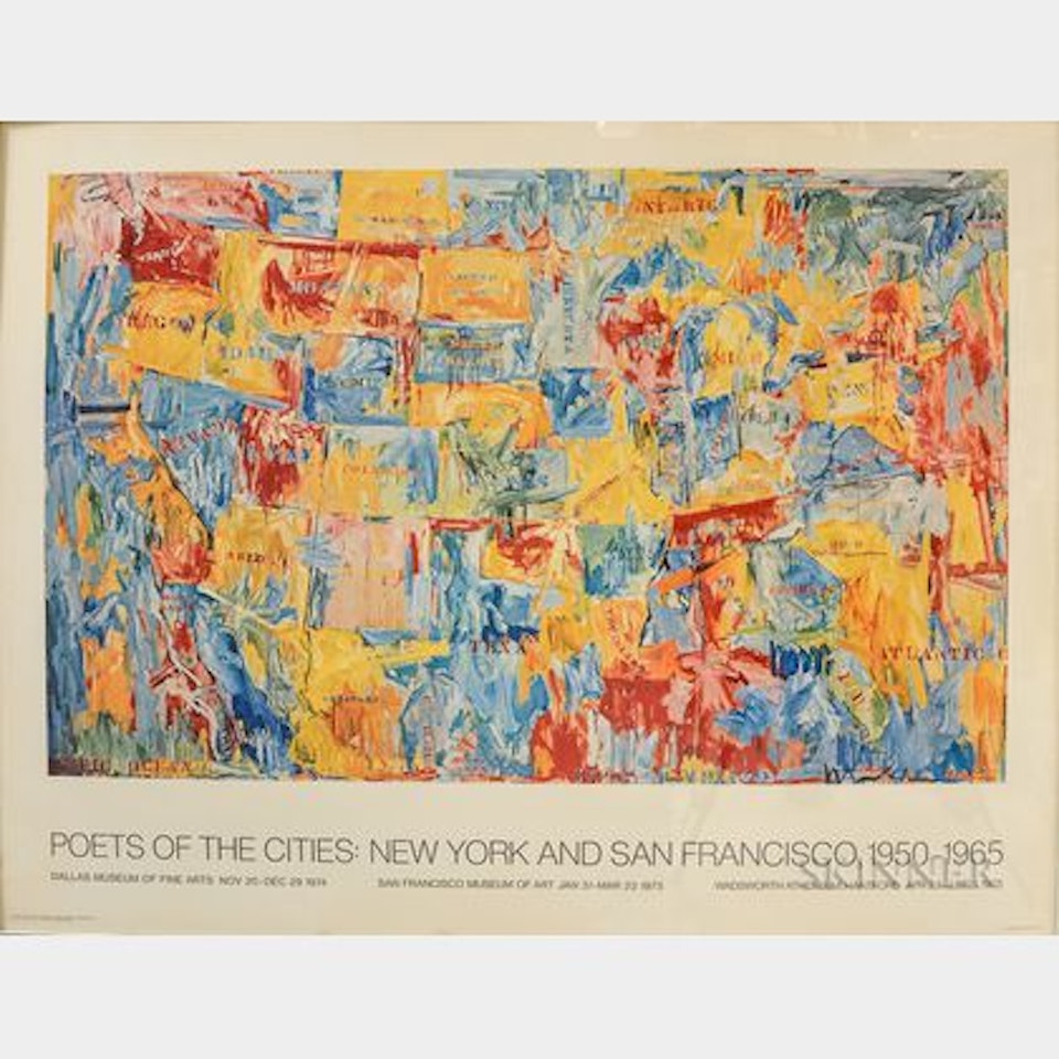 Poets of the Cities: New York and San Francisco, 1950-1965 (Map 1) by Jasper Johns