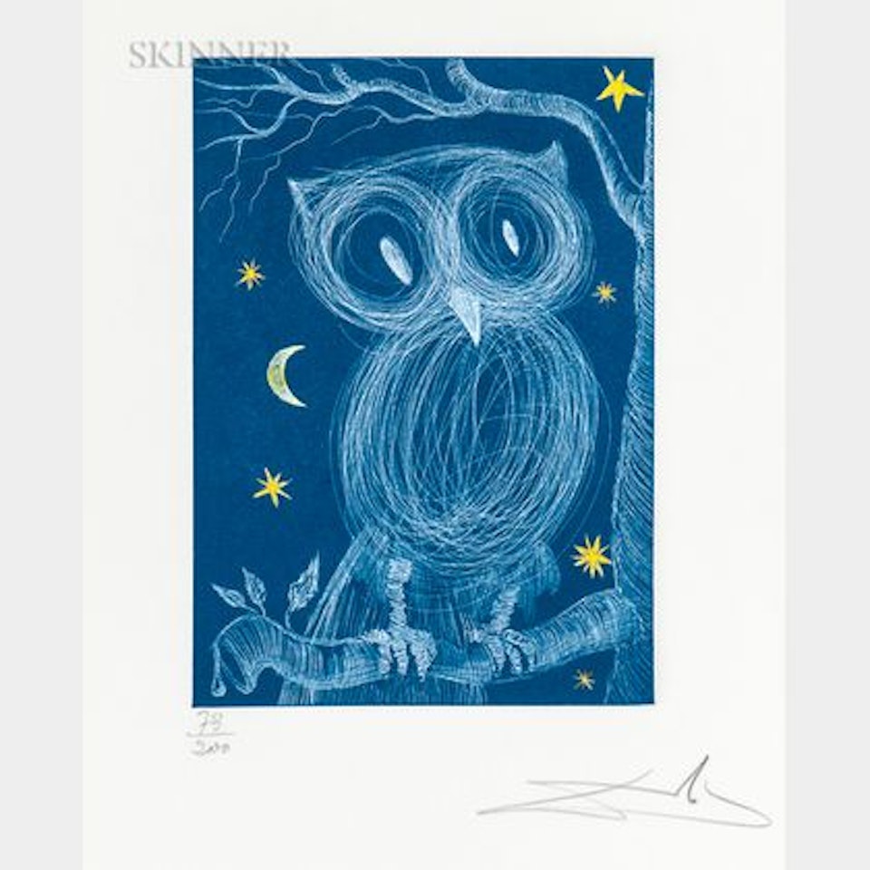 La petite chouette (Hibou) by Salvador Dali