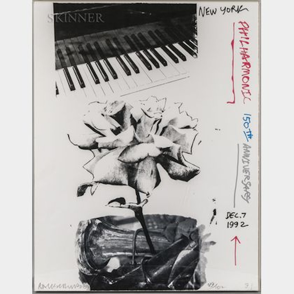 New York Philharmonic 150th Anniversary, Dec. 7 1992 by Robert Rauschenberg