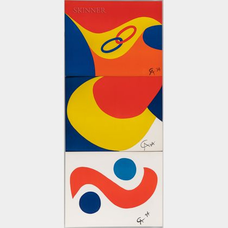 Five Plates from the suite Flying Colors: Beastie, Skybird, Friendship, Skyswirl , and Convection by Alexander Calder