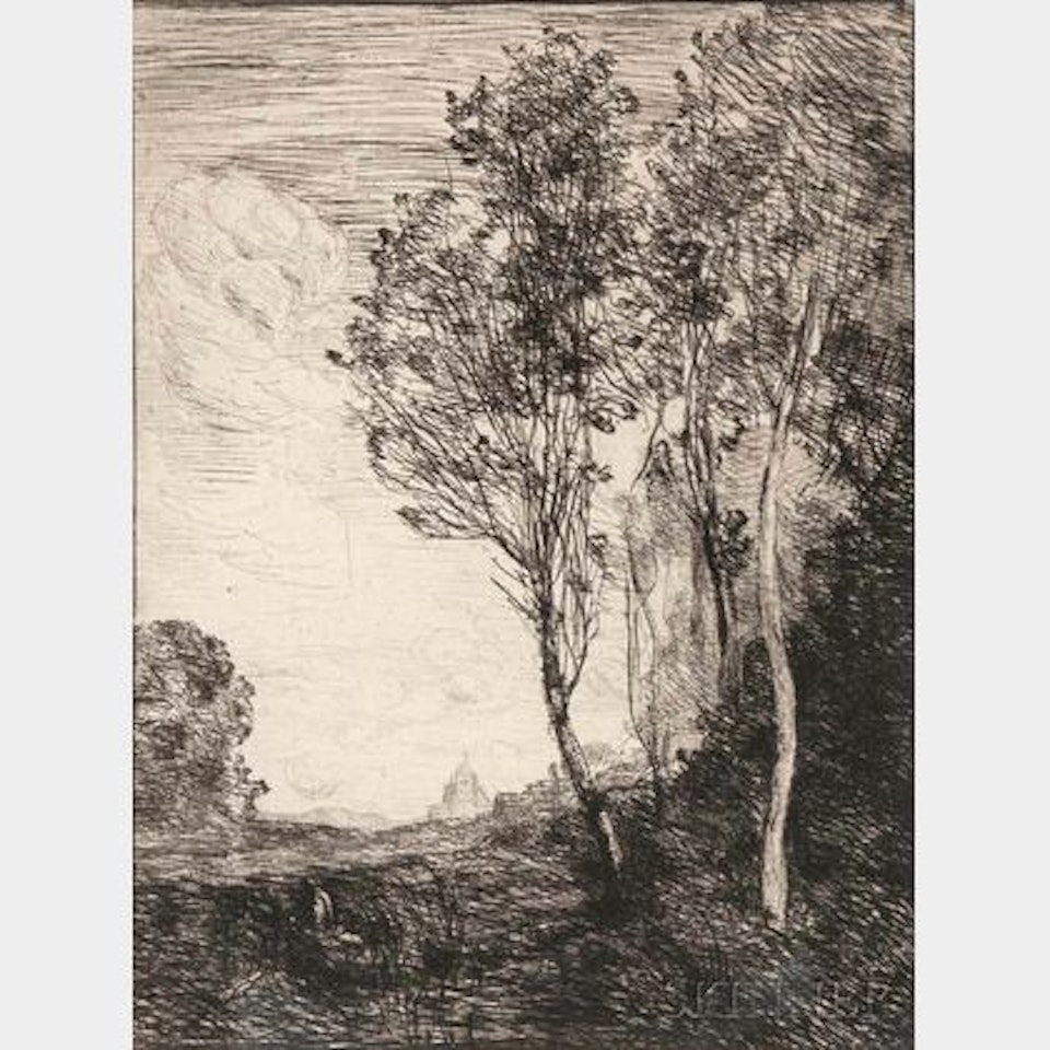 Souvenir D"Italie by Jean Baptiste Camille Corot