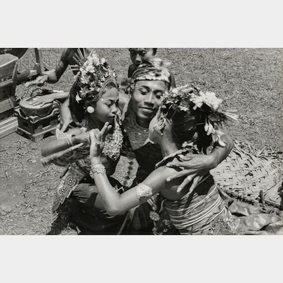 The Alloeng Kotjok Dance in the Temple, Village of Sayan, Bali, Indonesia by Henri Cartier-Bresson