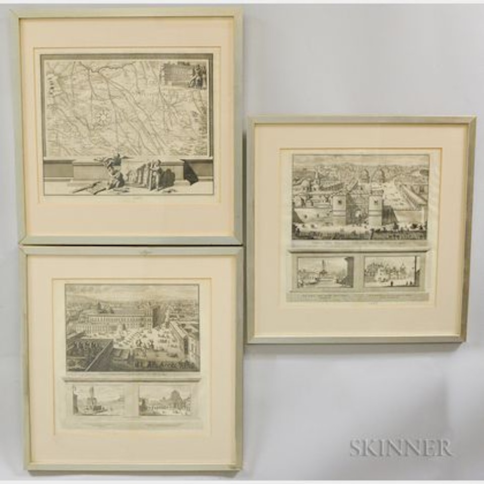 Six Depictions of Ancient and New Rome by Dutch School