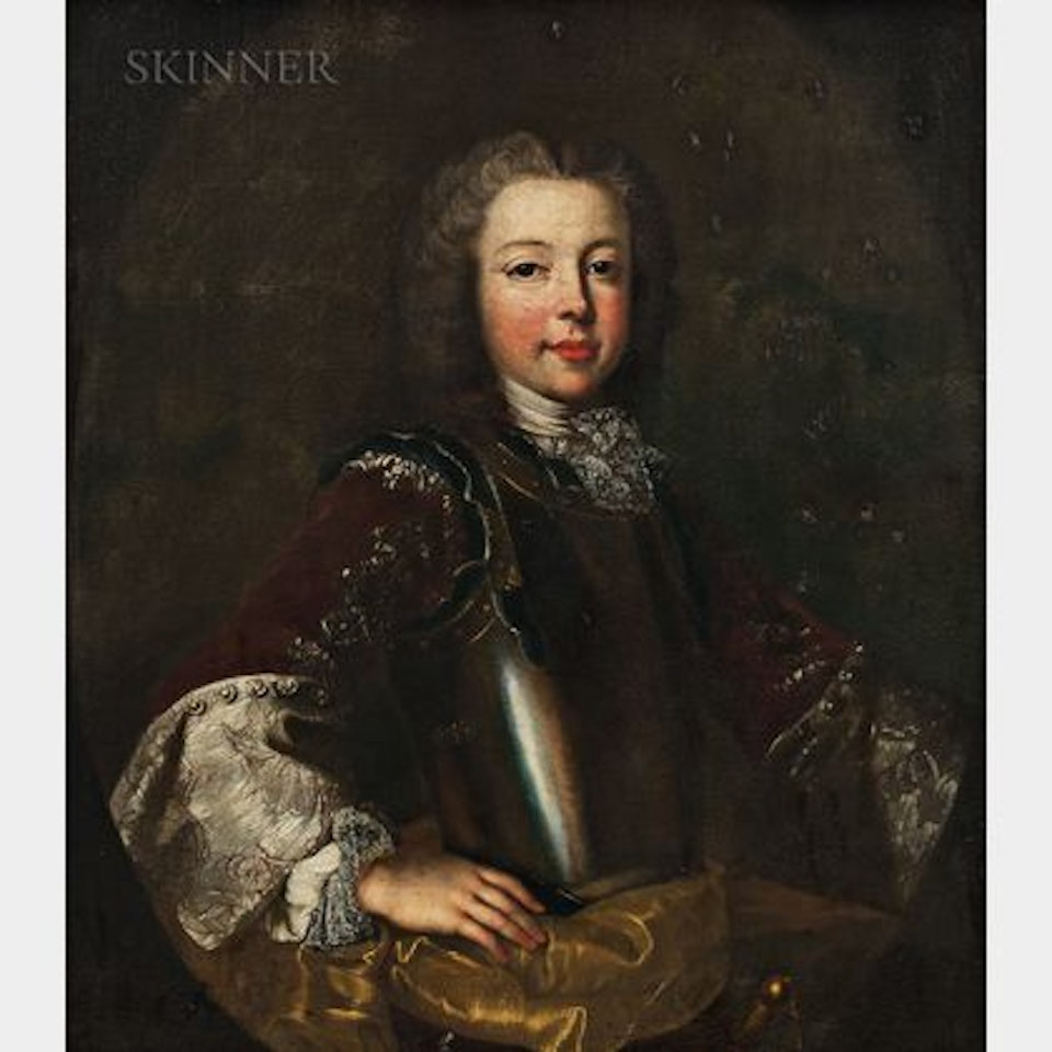 Portrait of a Young Nobleman in Armor by Continental School