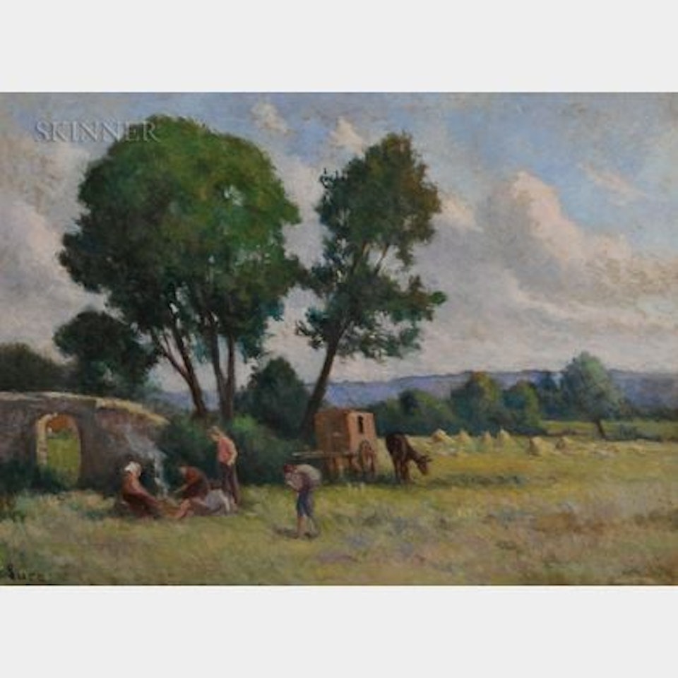 La Roulotte, Auvers sur Oise by Maximilien Luce