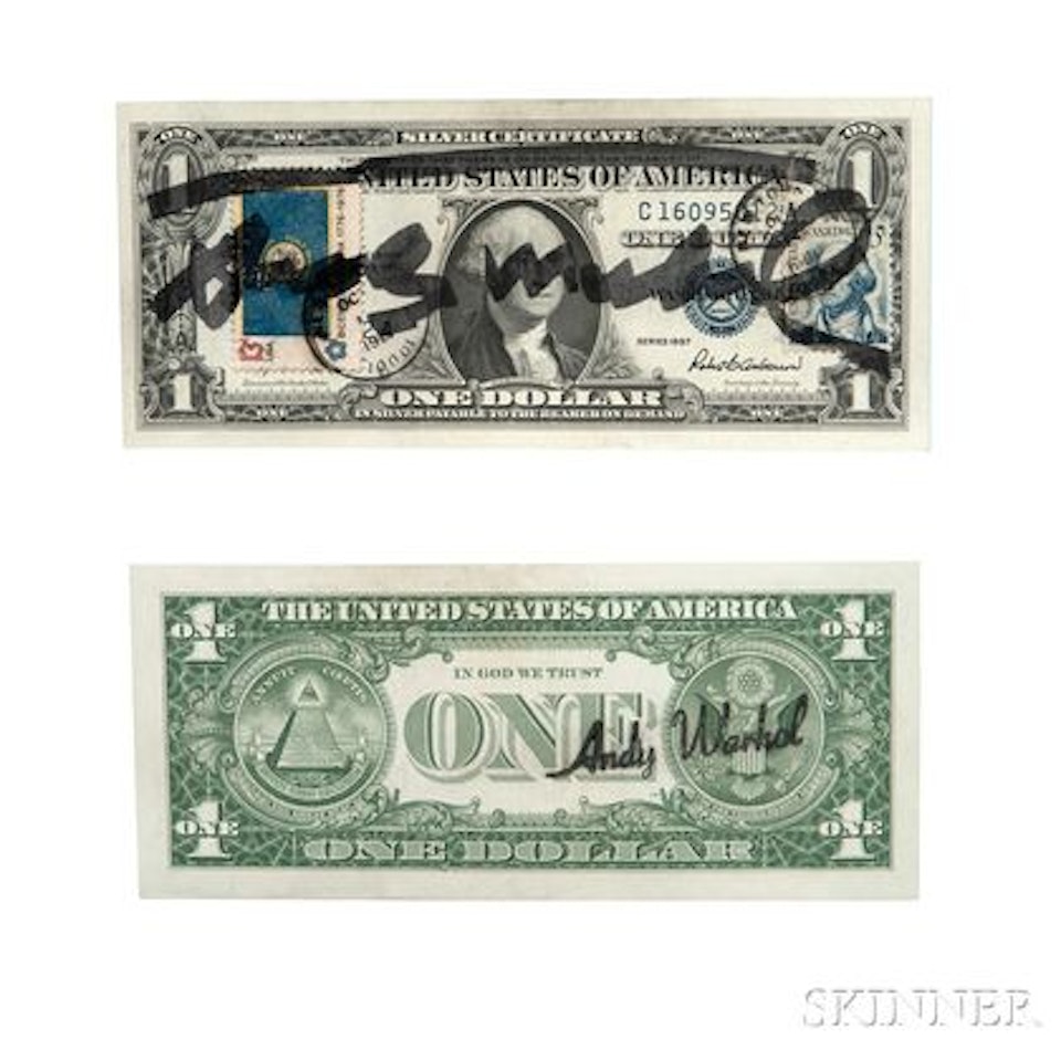 Signed One Dollar Bill by Andy Warhol