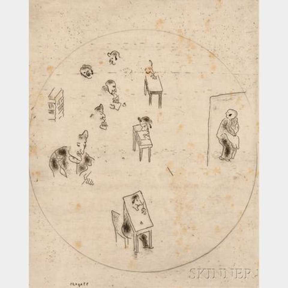 Untitled , from Les âmes mortes by Marc Chagall