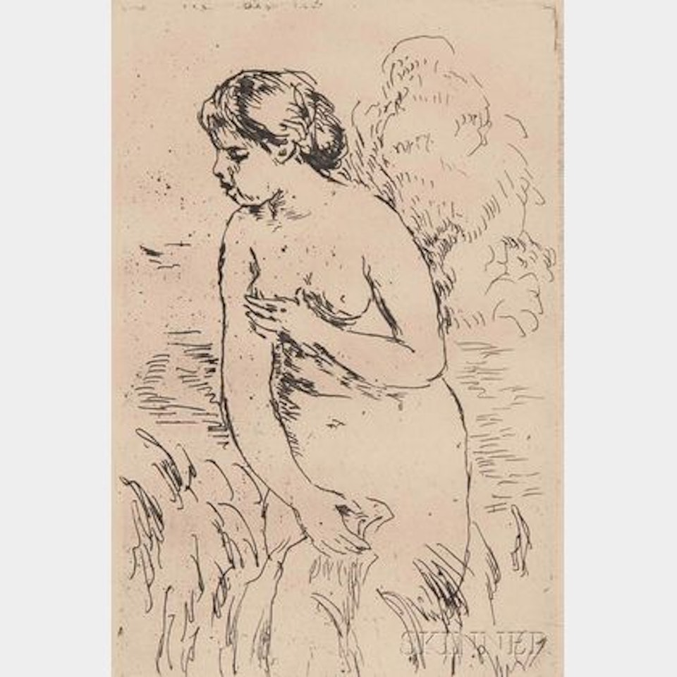 Baigneuse debout, a mi-jambes by Pierre-Auguste Renoir
