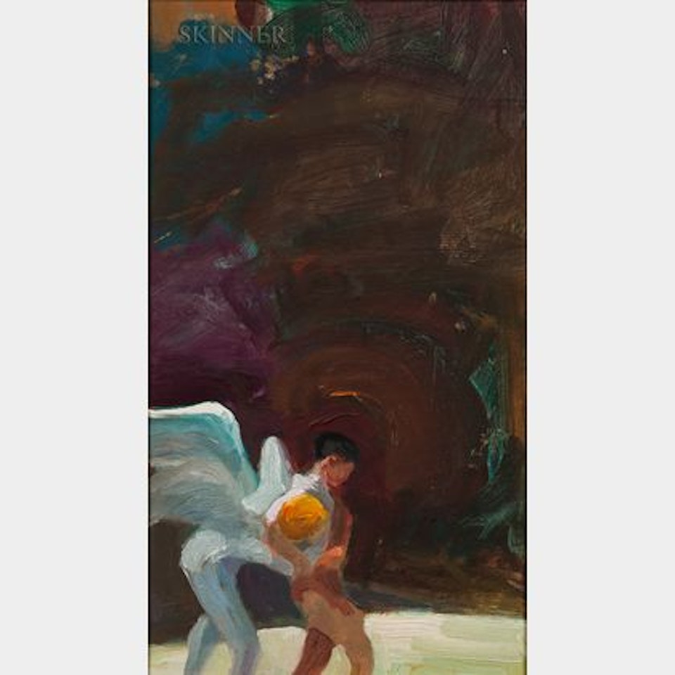 Jacob Wrestling with an Angel by Paul Wonner
