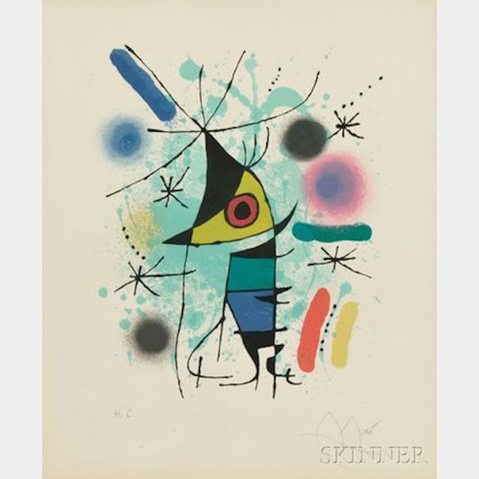 Plate from Miró Lithographs I by Joan Miró