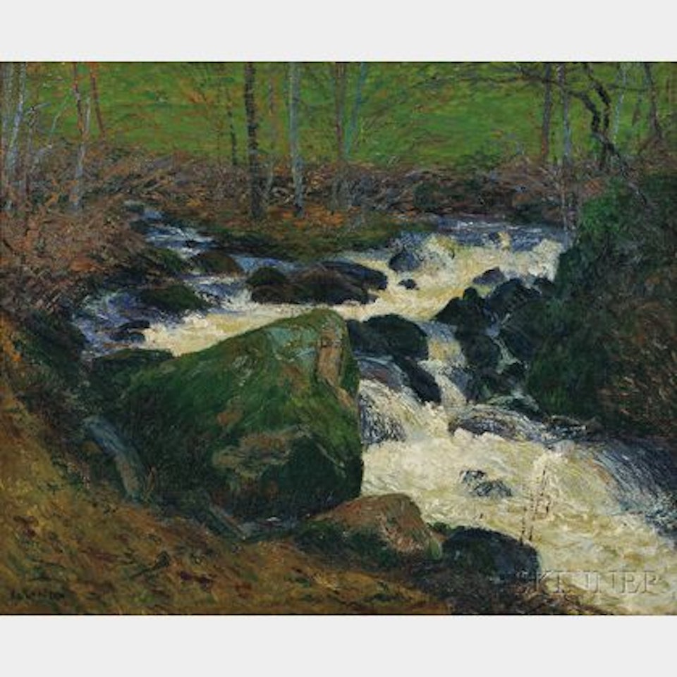 Rivière sous Bois, la rivière de Mortain by Gustave Loiseau