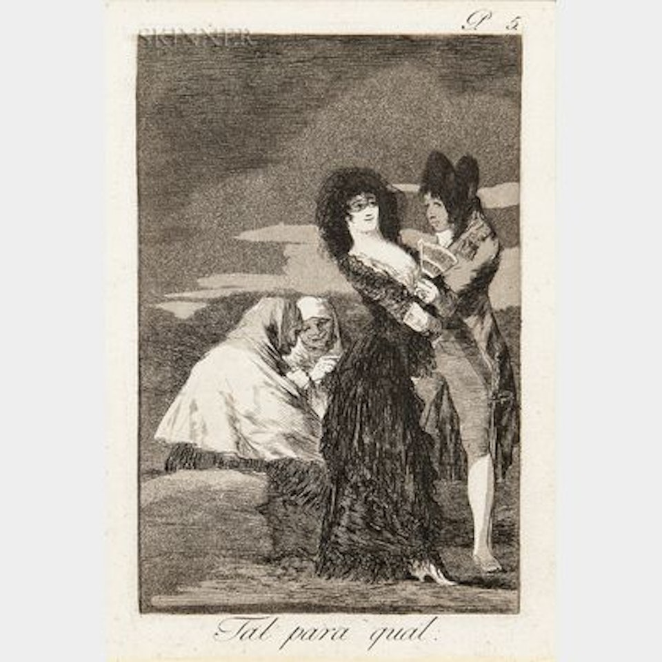 Tal para qual , from Los Caprichos by Francisco José de Goya