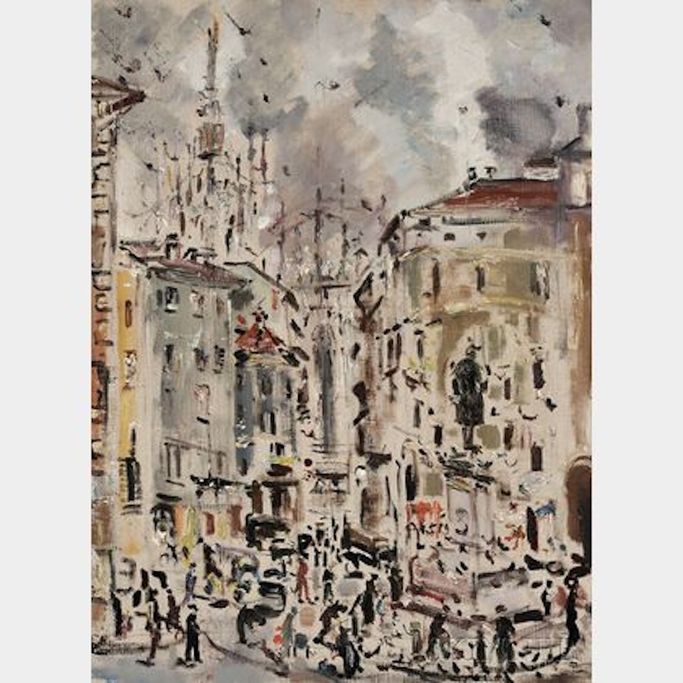 Piazza Beccaria a Milano by Filippo de Pisis