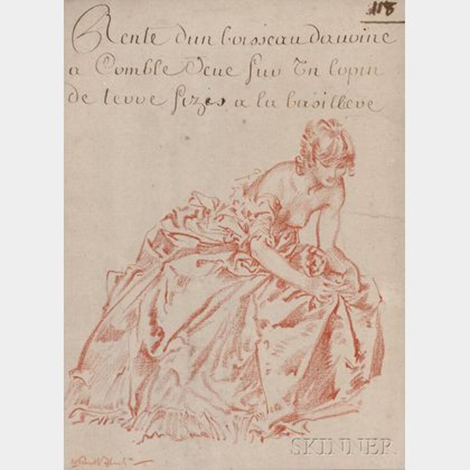 Seated Model Adjusting Her Drapery by William Russell Flint