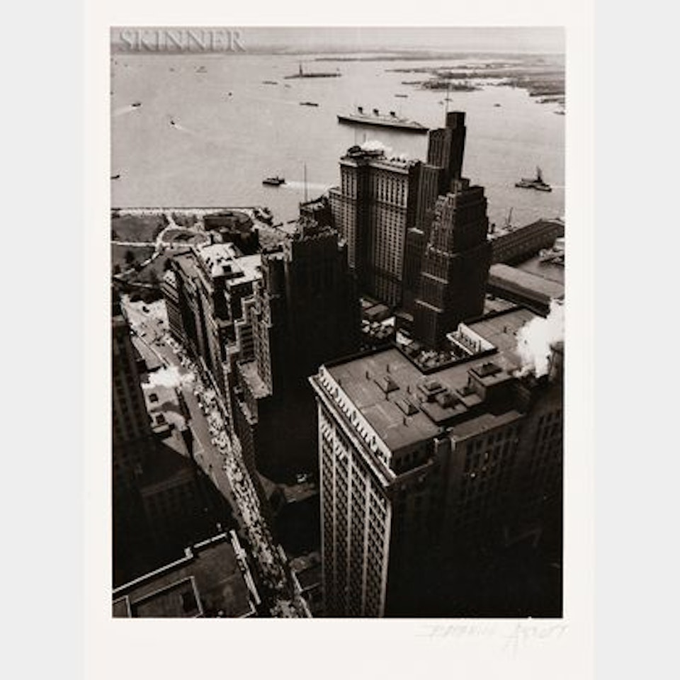 Wall Street, Broadway to Battery, New York by Berenice Abbott