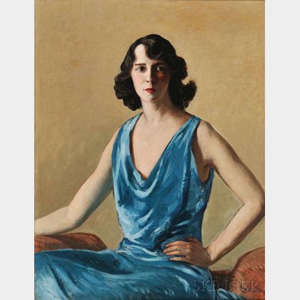 Portrait Study in Blue (Esther Becker Goetz) by Gifford Beal
