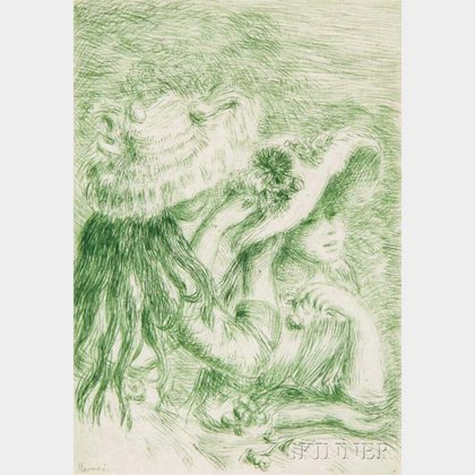 Le chapeau épinglé - 3e planche by Pierre-Auguste Renoir