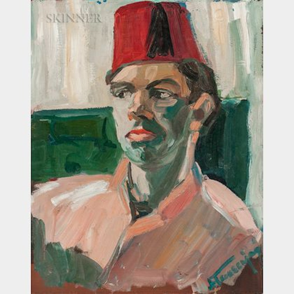 Man in a Fez by Continental School