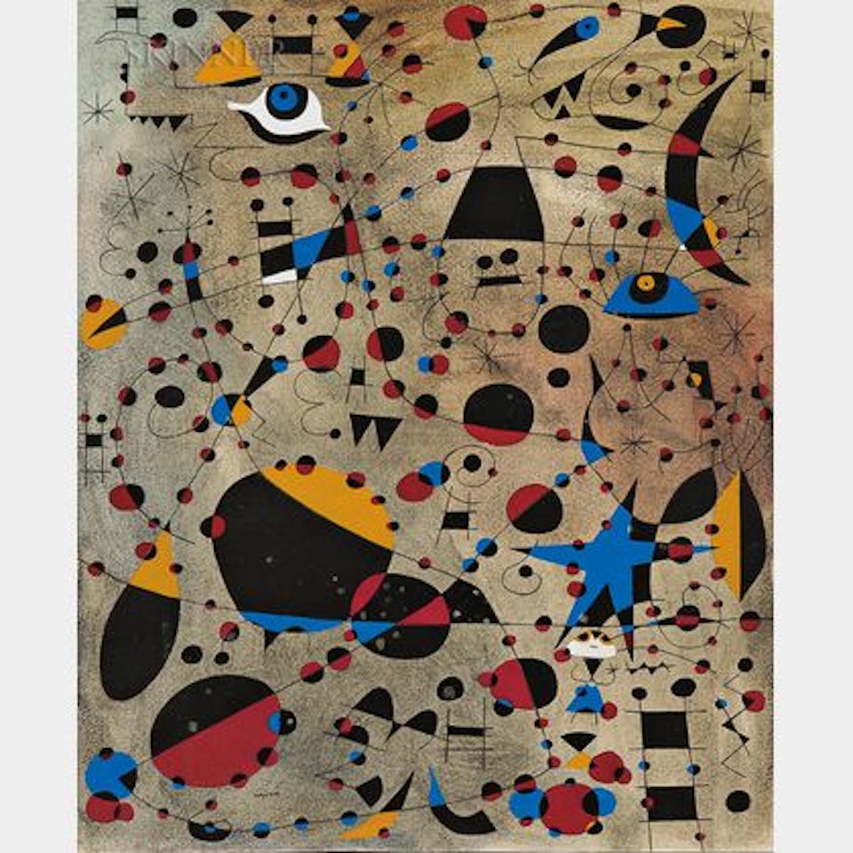 Two Works: Le 13 l"échelle a frôlé le firmament and L"Échelle de l"évasion , from Constellations by Joan Miró