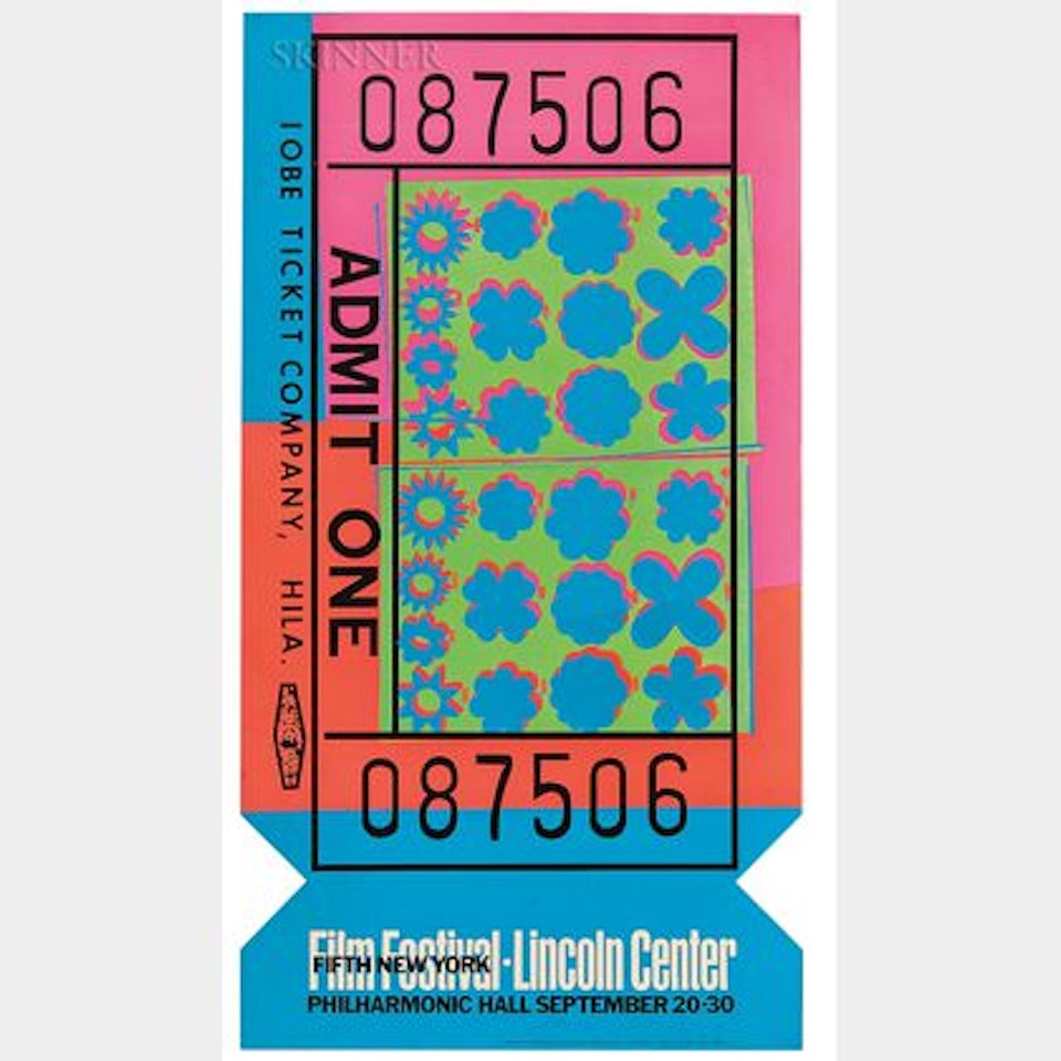 Lincoln Center Ticket by Andy Warhol