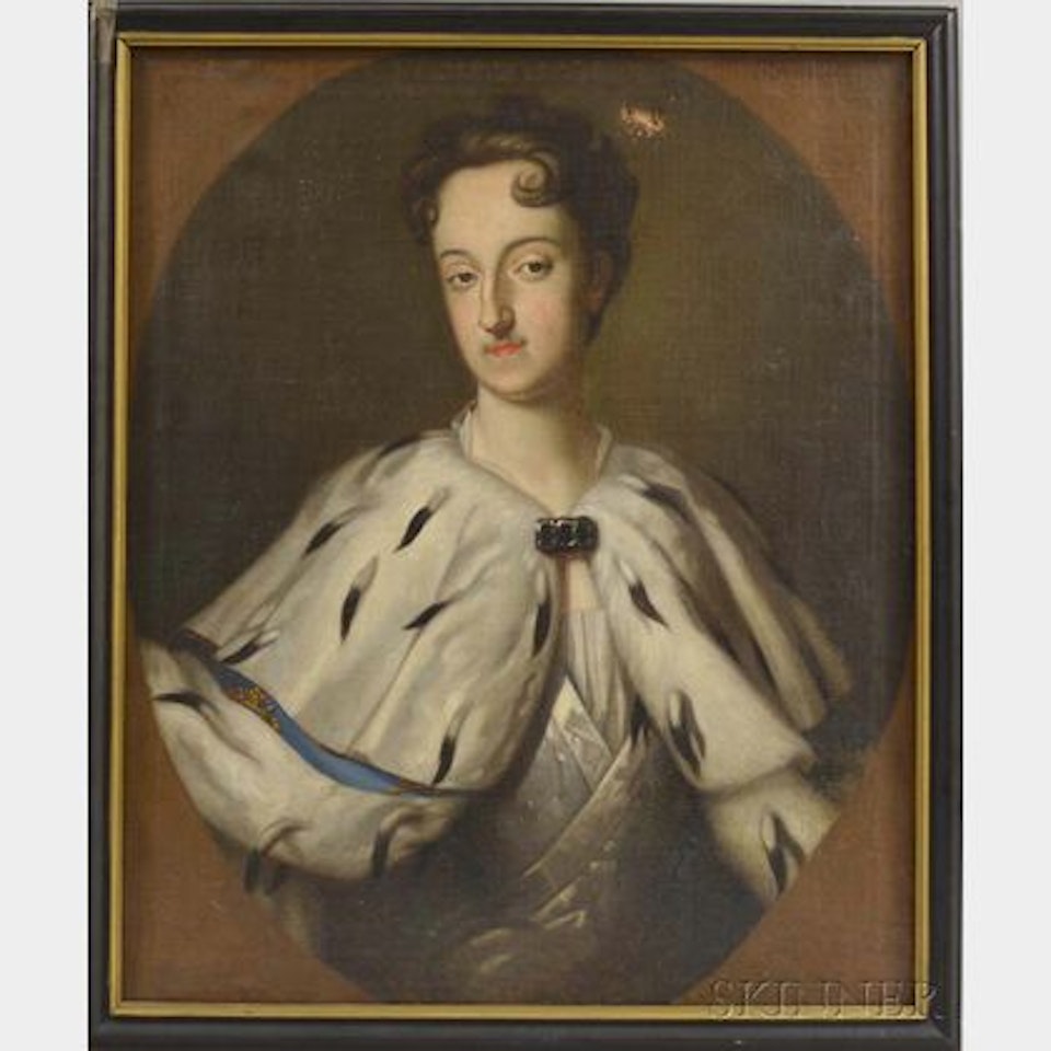 Portrait of a Woman in an Ermine Cape by Continental School