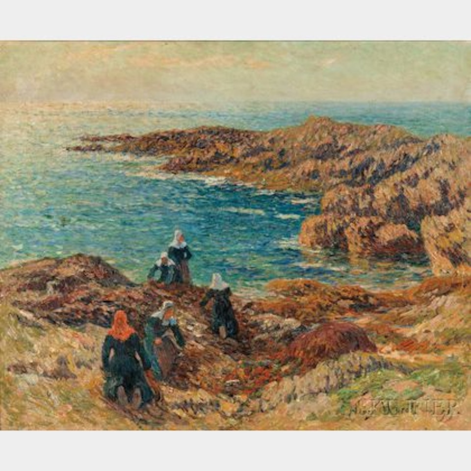 La Côte de Trégune /Harvesting Kelp by Henry Moret