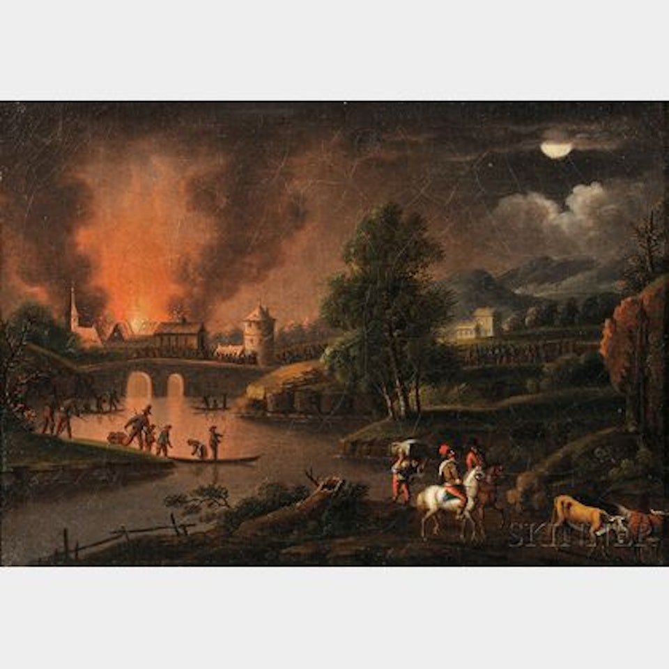 Flight by Night by Dutch School
