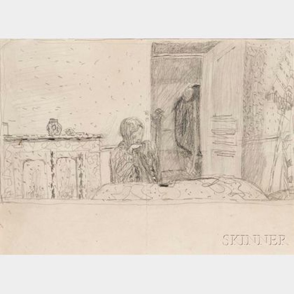 Marthe Bonnard in the Dining Room of Le Bosquet, Cannet by Pierre Bonnard