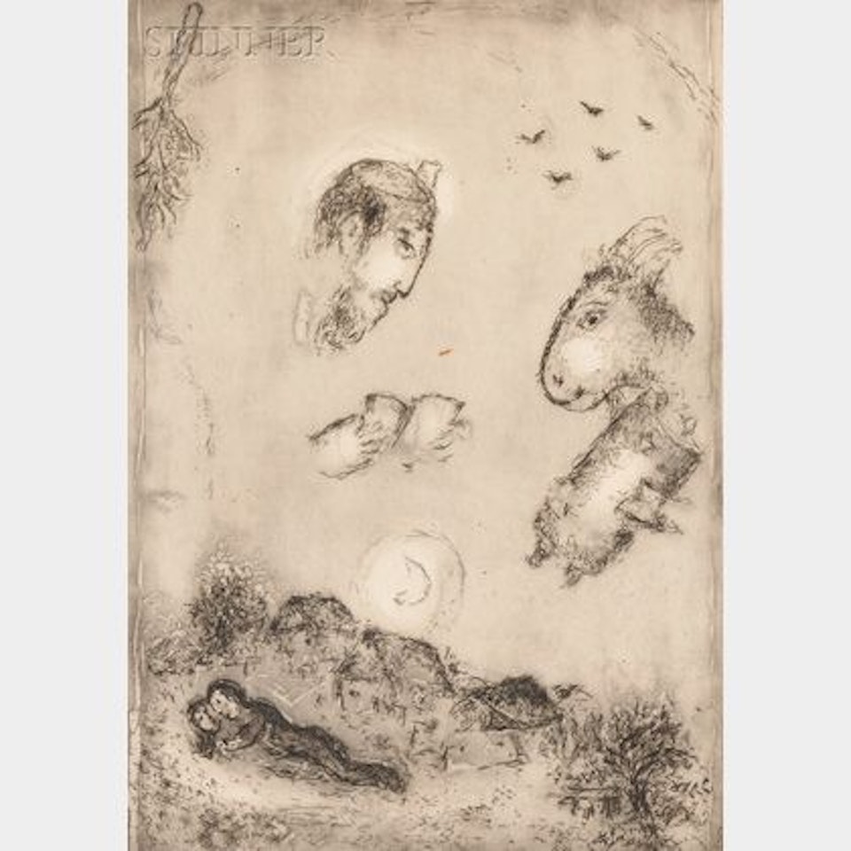 The donkey over the village by Marc Chagall