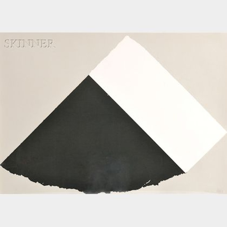 Dark Gray and White by Ellsworth Kelly