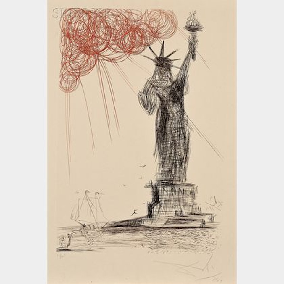 Statue of Liberty , from the NEW YORK CITY Suite by Salvador Dali