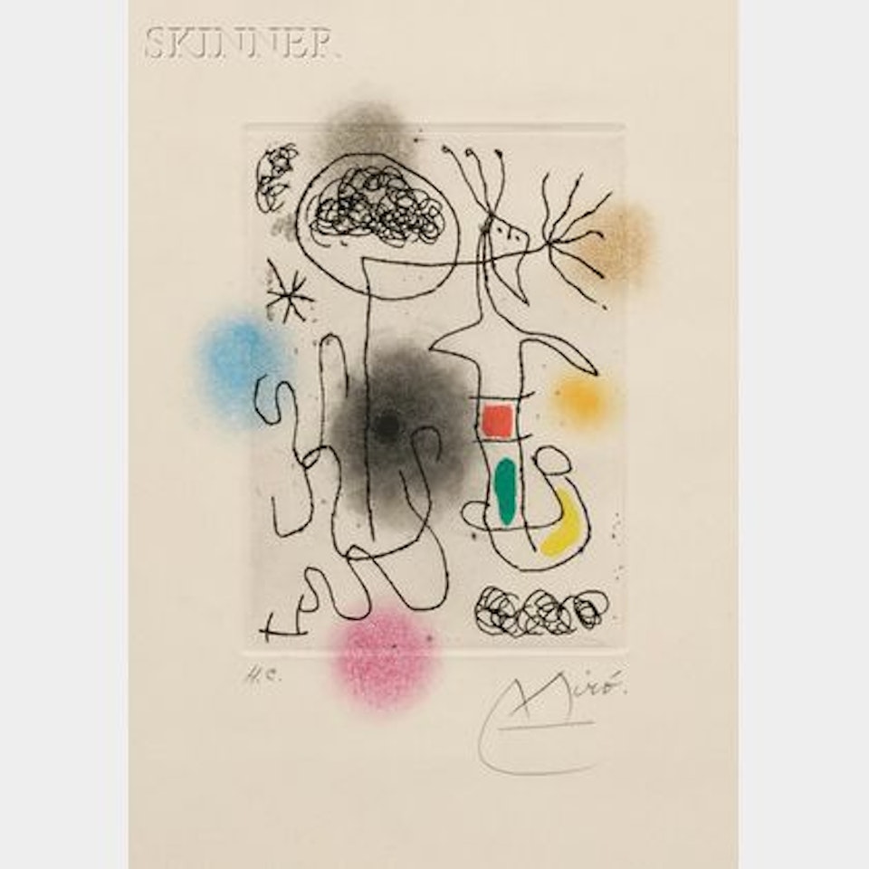 Midi le trèfle blanc by Joan Miró