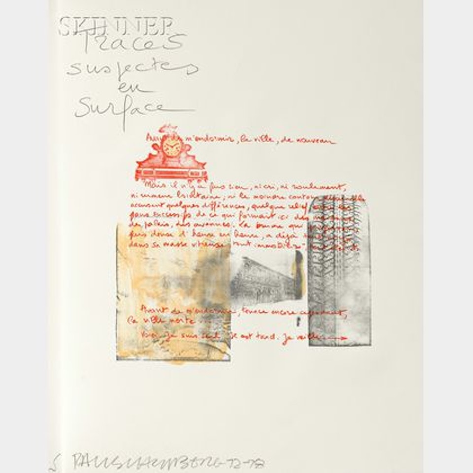 Traces suspectes en surface by Robert Rauschenberg