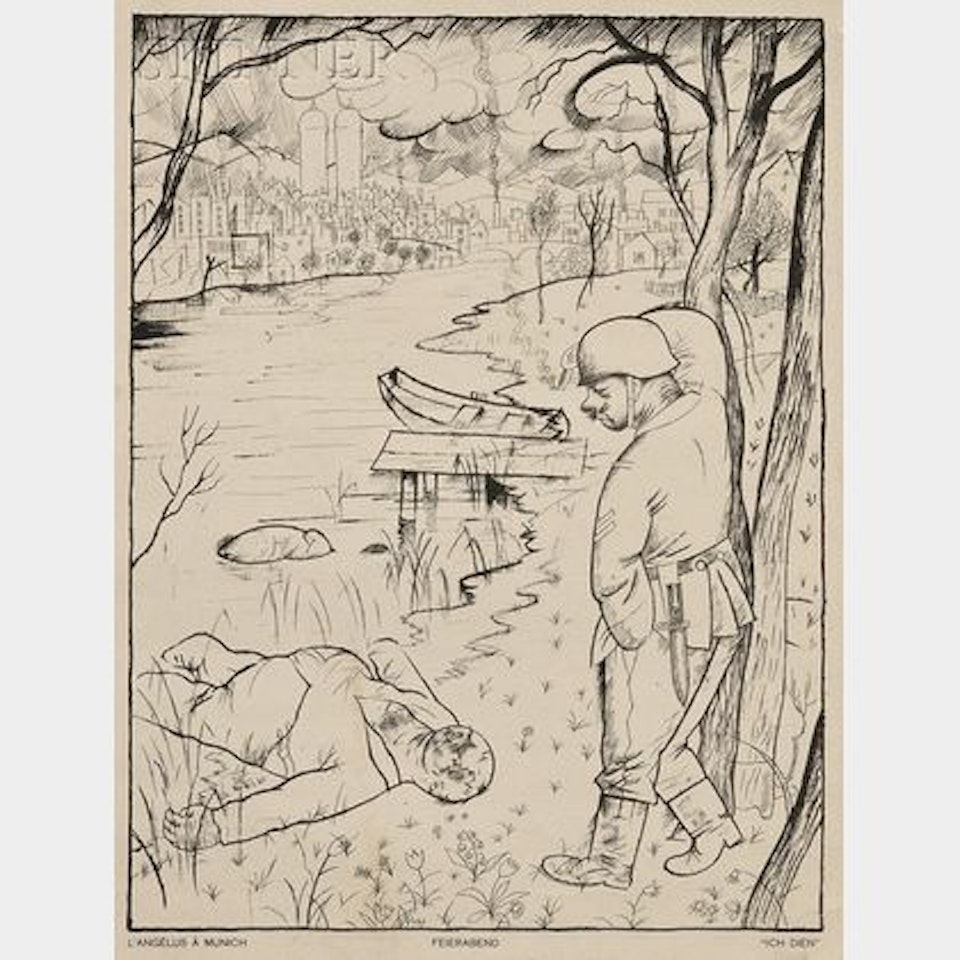 Feierabend (L"angelus à Munich) from GOTT MIT UNS by George Grosz