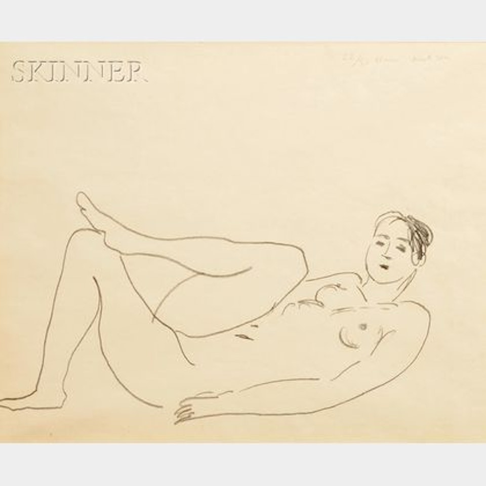 Nu couché, jambe repliée (Étude de jambes) by Henri Matisse