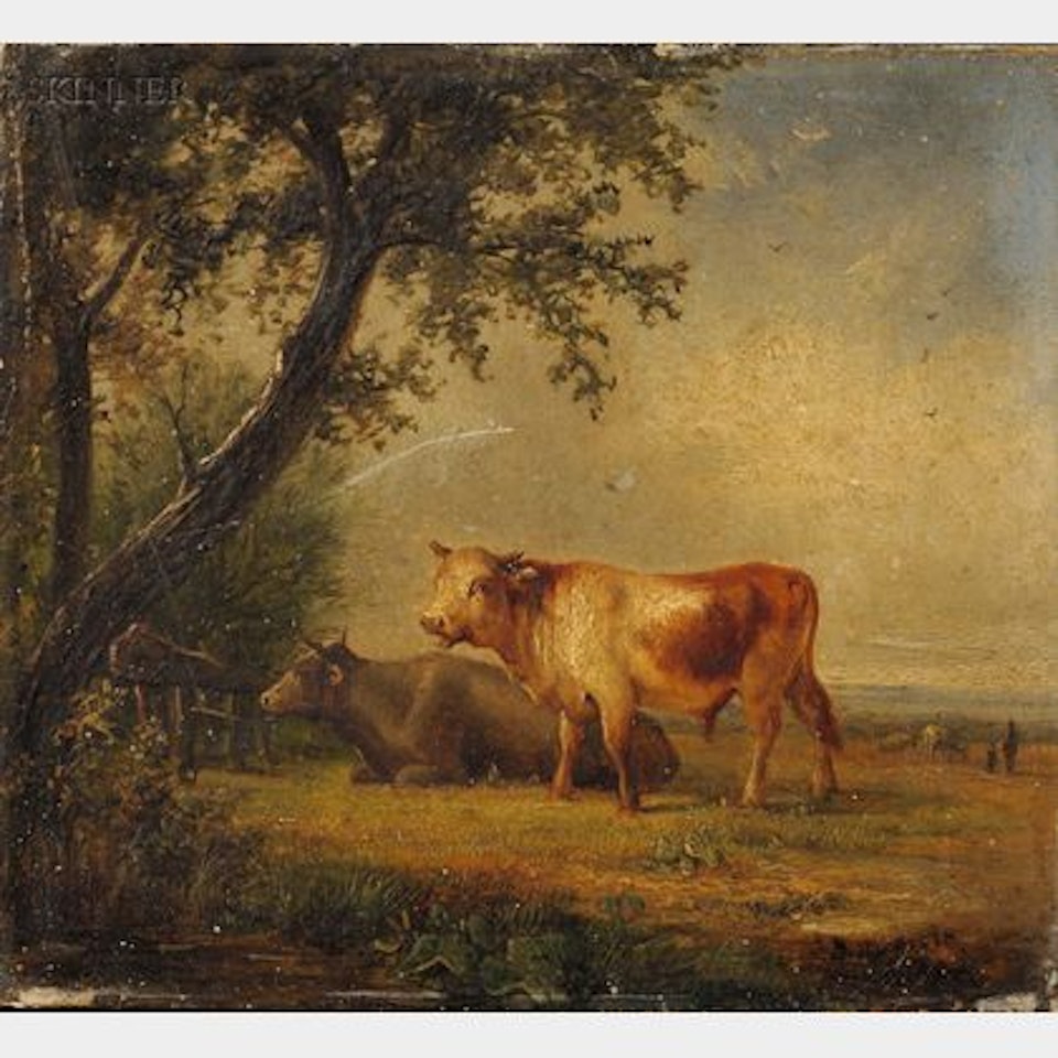 Cattle in a Tranquil Pasture by Dutch School