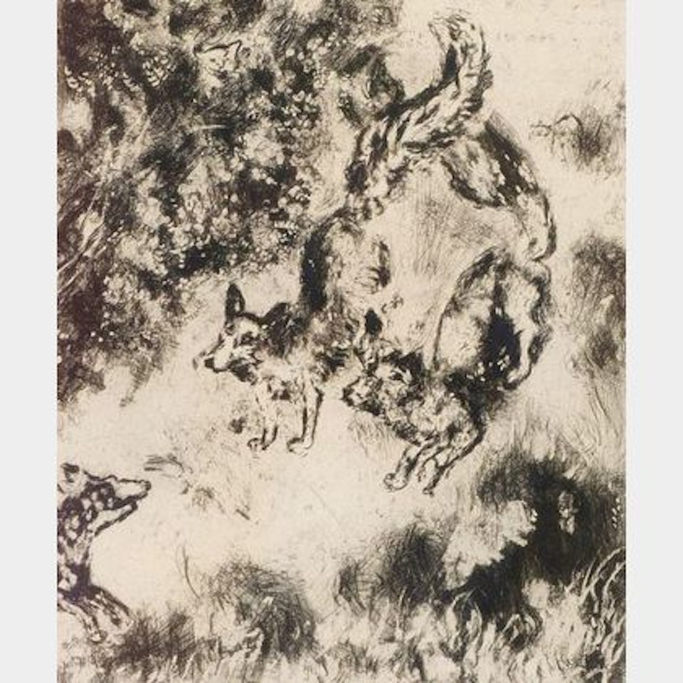 Le Renard Ayant la Queue Coupée from Jean De La Fontaine, FABLES by Marc Chagall