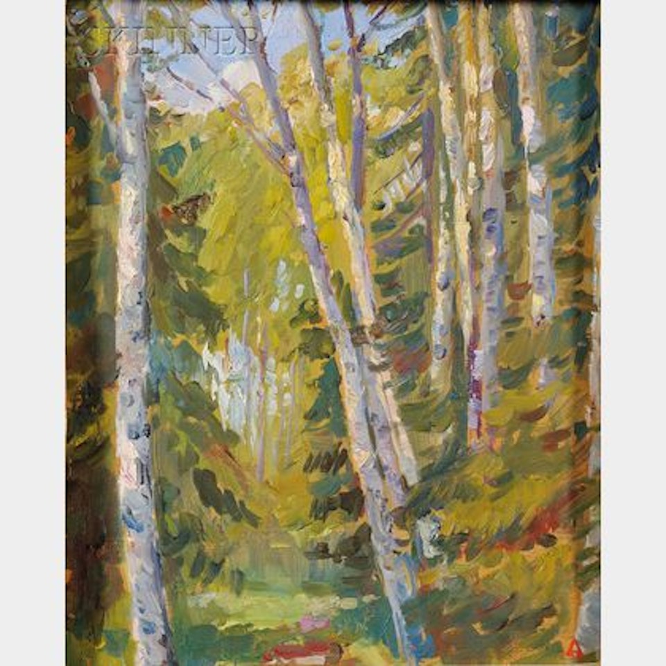Forest Glade by Russian School
