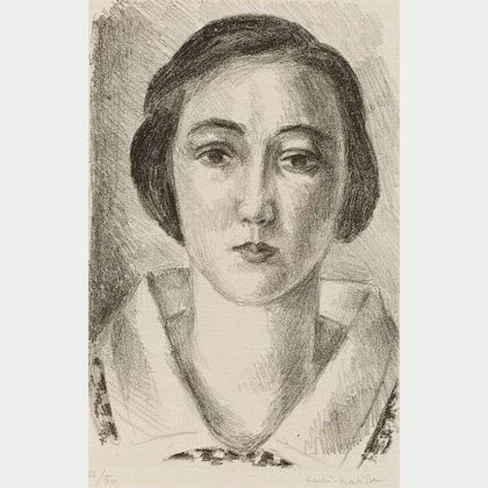Jeune Fille en Robe Fleurie au Col d"Organdi by Henri Matisse
