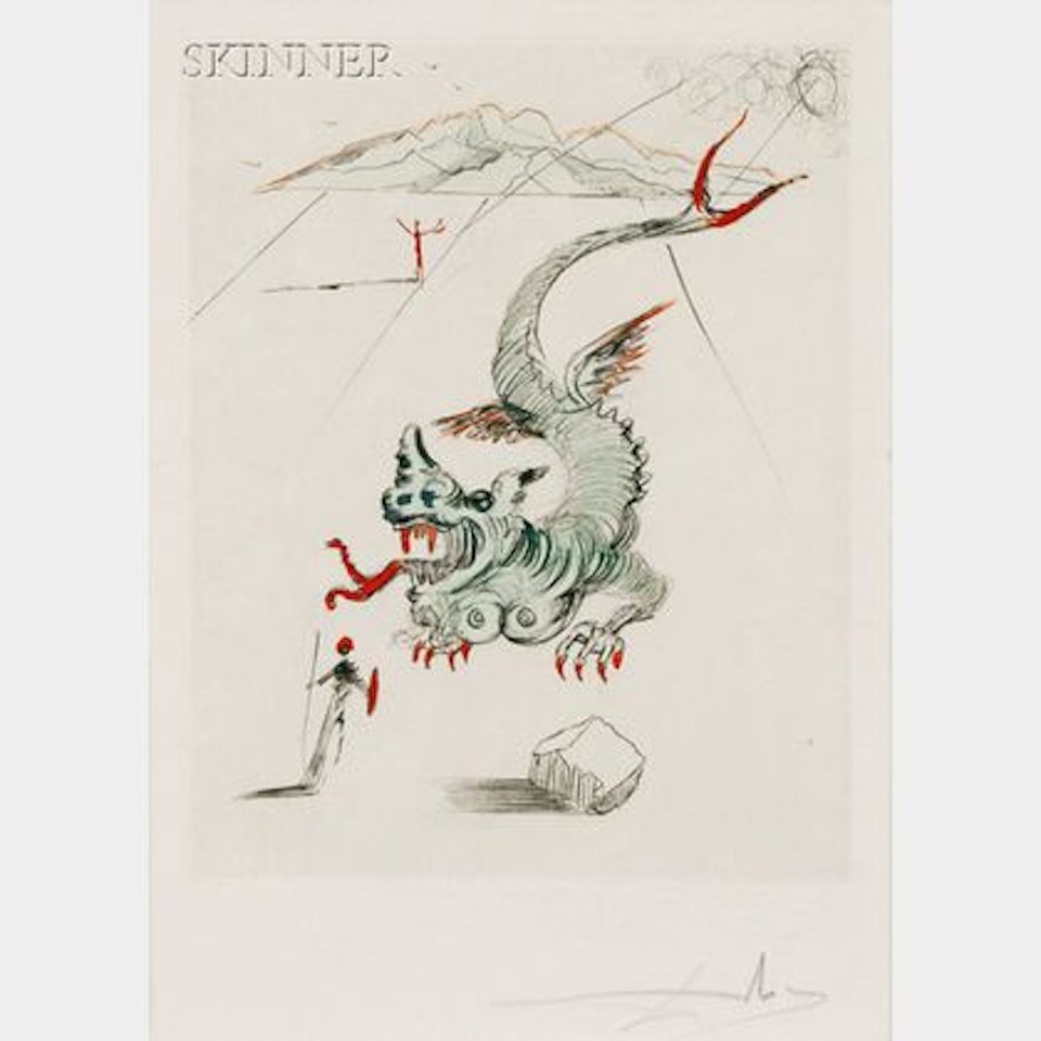 Le Dragon, from POEMES DE MAO TSE-TUNG by Salvador Dali