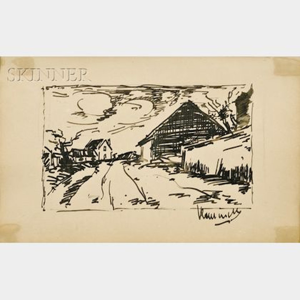 Village Street View by Maurice de Vlaminck