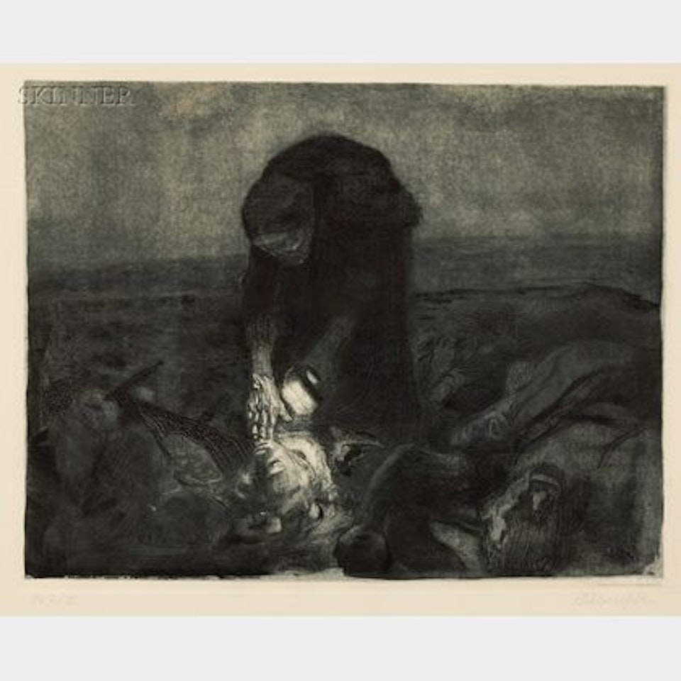 Schlachtfeld; plate six from BAUERNKRIEG by Kathe Kollwitz