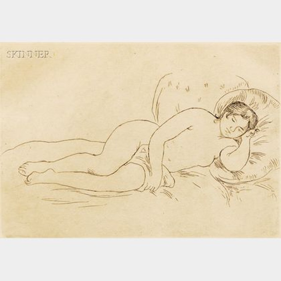 Femme nue couchée, tournée à droite (2e planche) by Pierre-Auguste Renoir