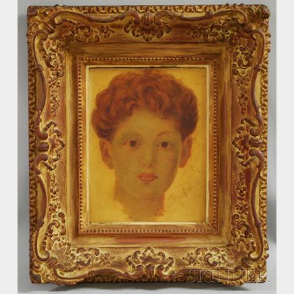 Portrait of a Woman/A Double-sided Composition by Continental School